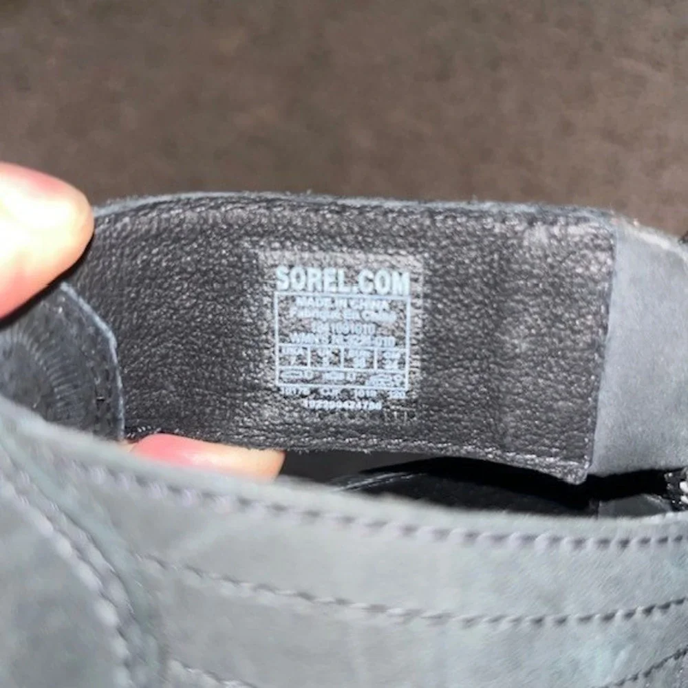 Sorel Joanie II‎ Lace Sandal Wedge Heel Black 9